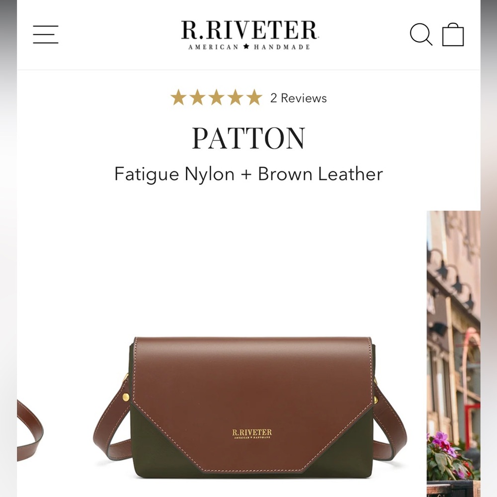 R. Riveter Green Patton Nylon Crossbody Bag - Picture 5 of 14